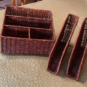 3 Wicker Organizing Baskets